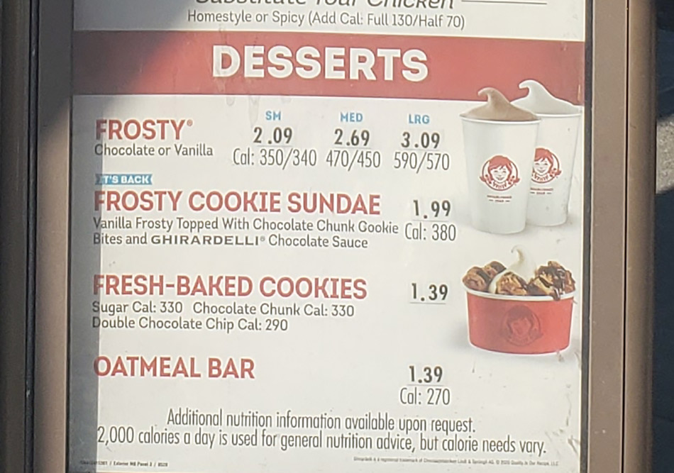 Wendy'S Frosty Sizes And Prices Ronni Jacintha