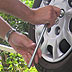 Easy, Illustrated instructions on changing a flat tire