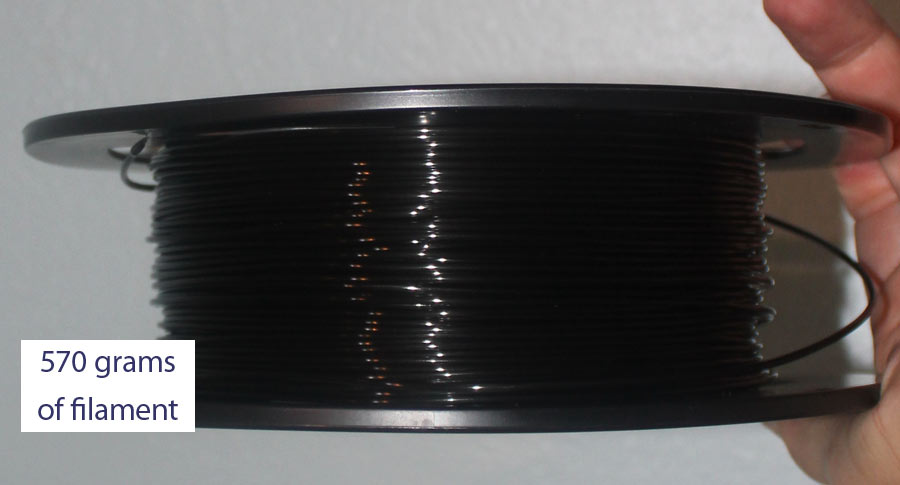 570 grams of filament are left