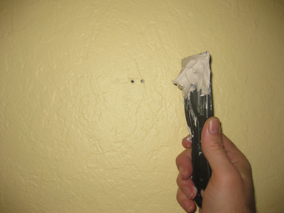 If the holes are larger than these nail holes, please read How to repair a