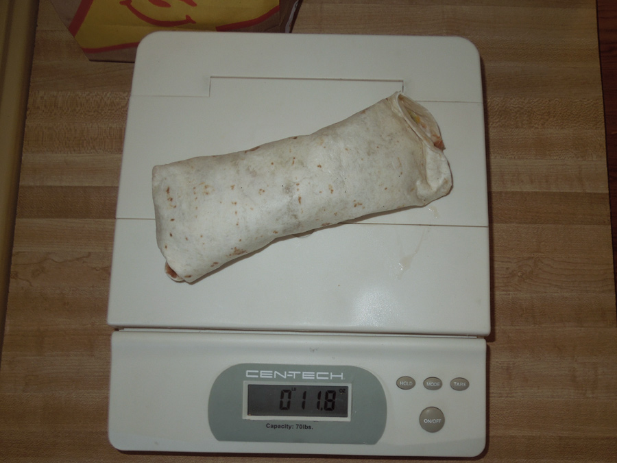 The Weight of a Carl's Jr. Burrito