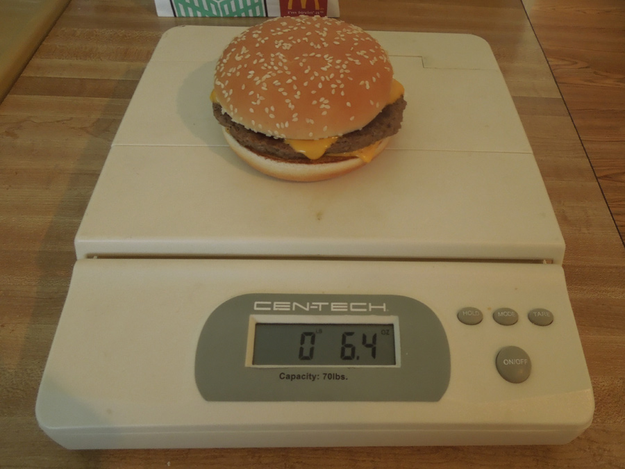 The Weight of a Quarter Pounder