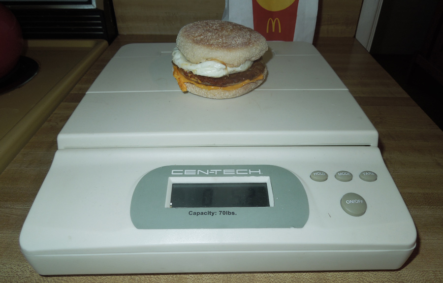 The Weight of a Sausage McMuffin with Egg