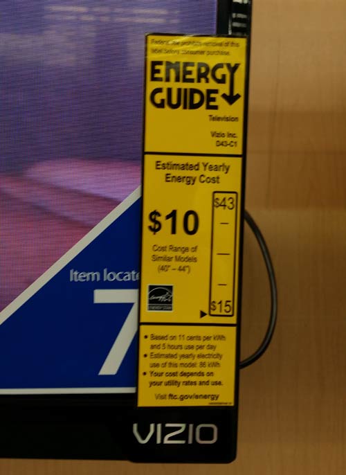 Energy Star Television Label