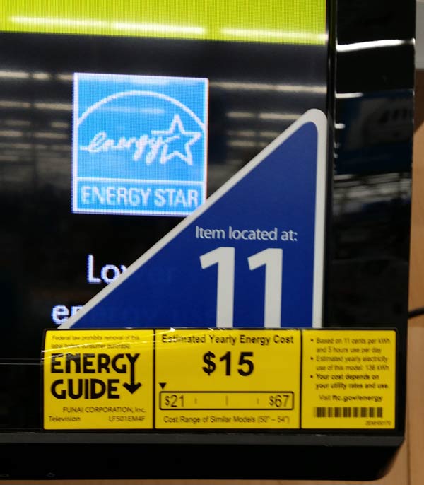 Energy Star Television Label