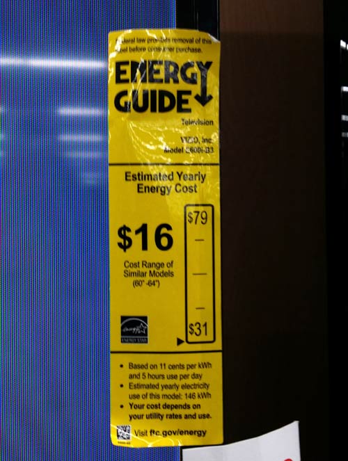 Energy Star Television Label