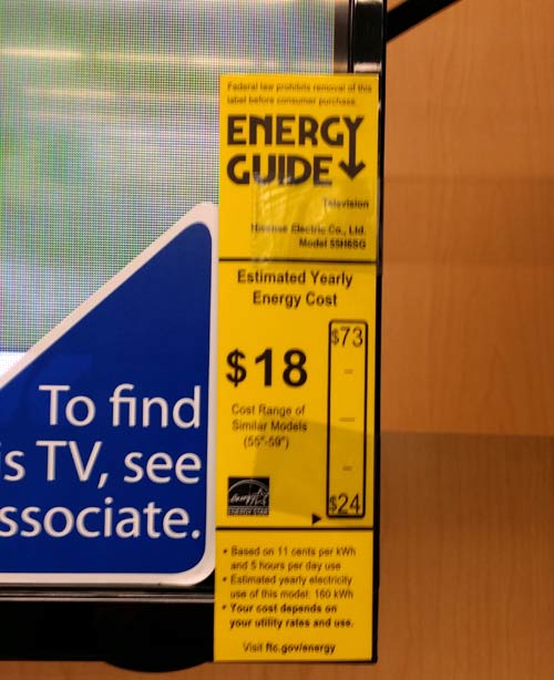 Energy Star Television Label