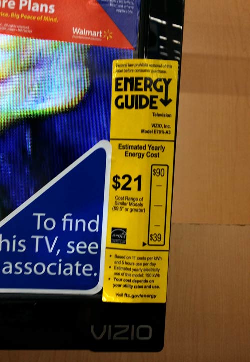 Energy Star Television Label