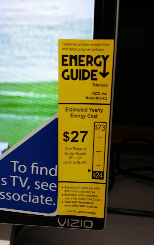 Energy Star Television Label
