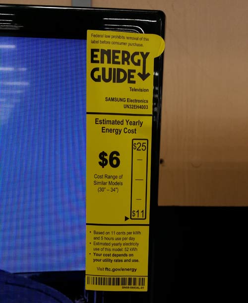 Energy Star Television Label