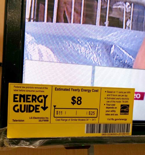 Energy Star Television Label