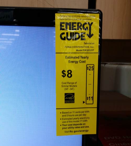 Energy Star Television Label