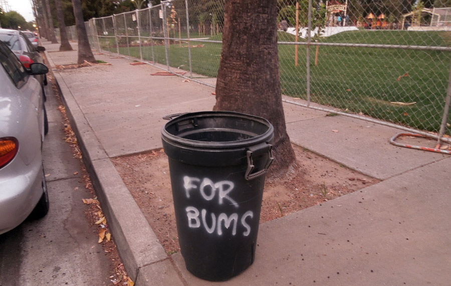 Garbage Can for homeless