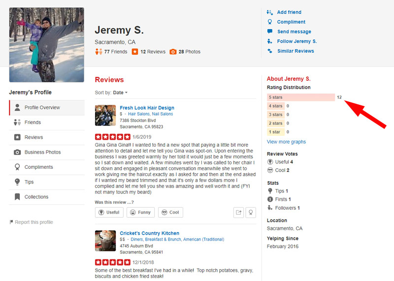 Finding the Worst Person on Yelp