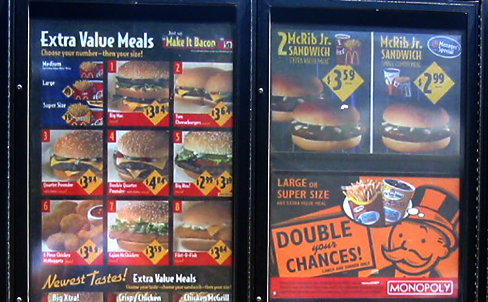 mcdonalds food menu prices