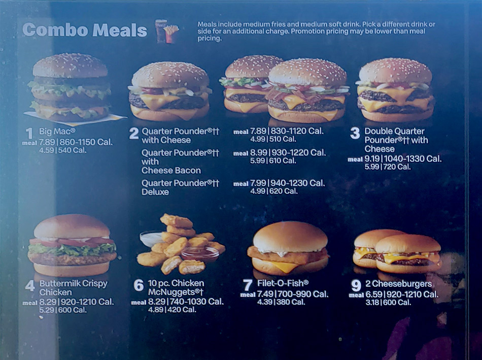 Drive Thru Mcdonalds Breakfast Menu McDonald s Drive thru Menu A 