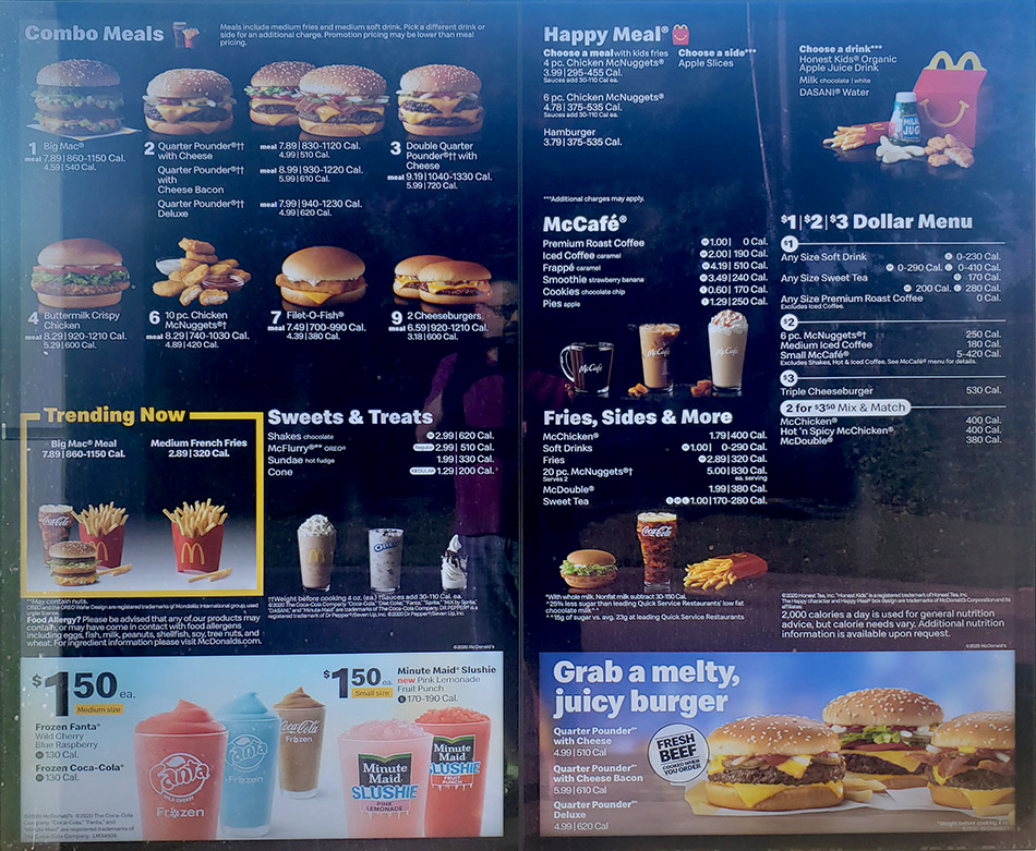 Mcdonald'S Menu With Prices 2024 Lunch Menu Ibby Randee