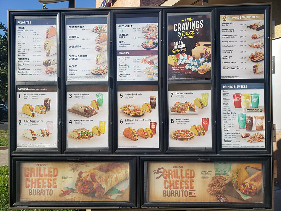 Taco Bell Drive Thru Menu Prices 2001 Vs 2020