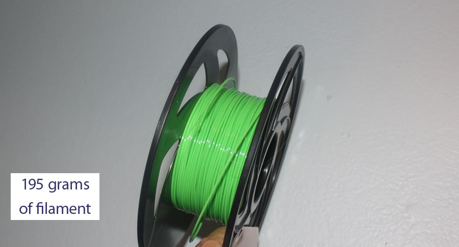 195 grams of filament are left