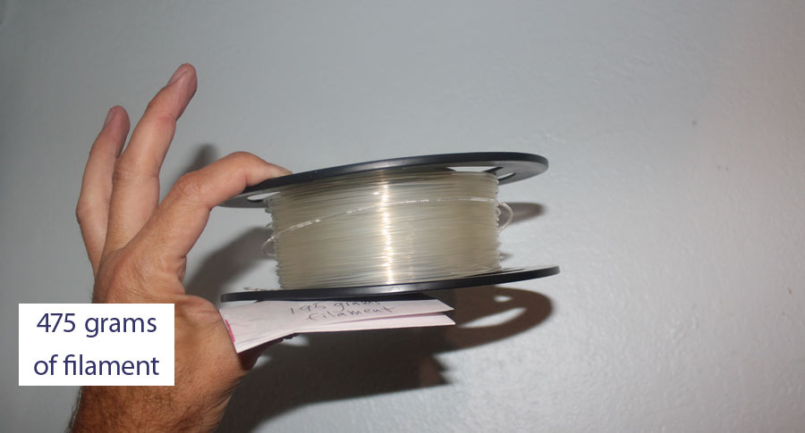 475 grams of filament are left