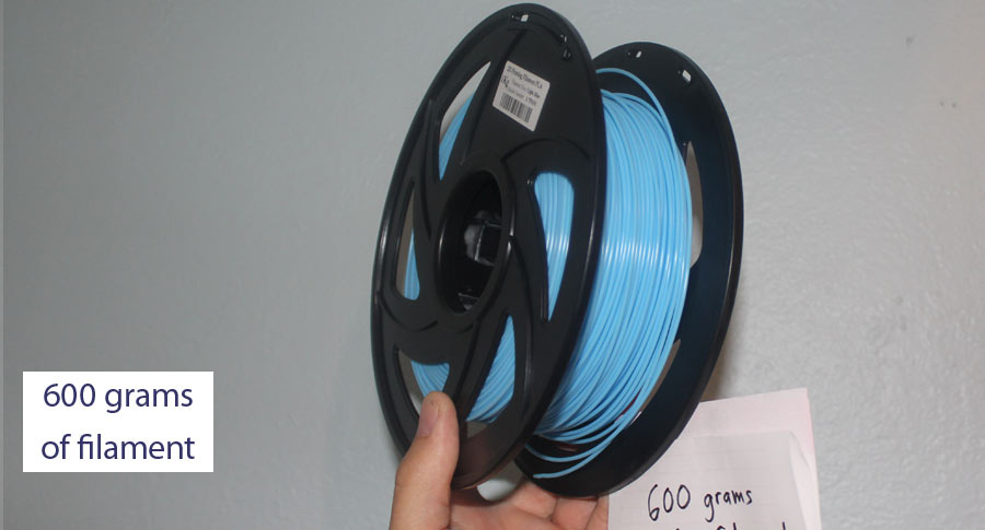 600 grams of filament are left