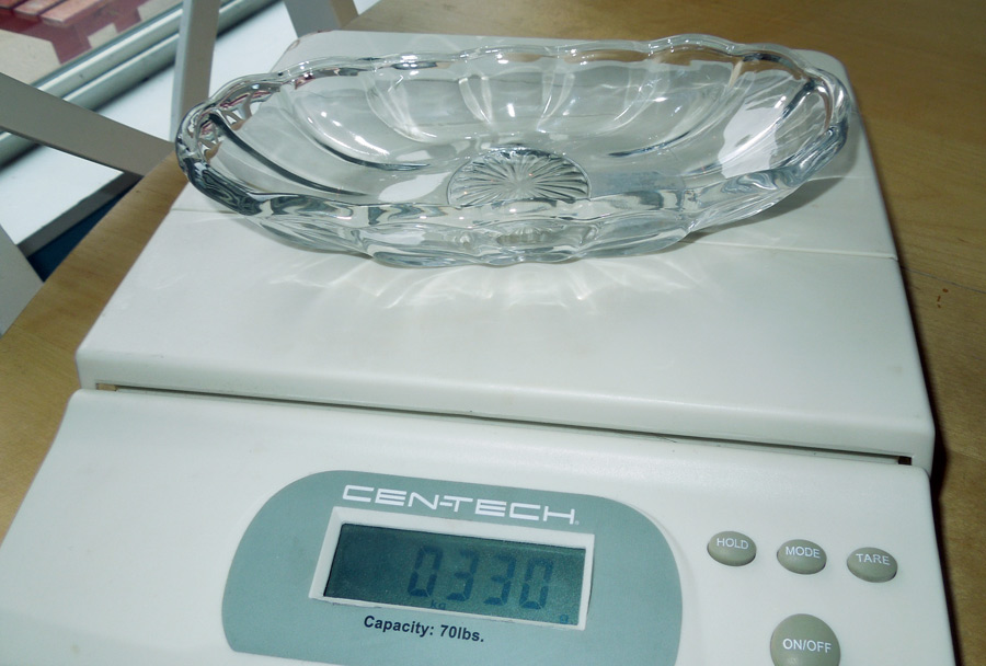 weighing a homemade banana split