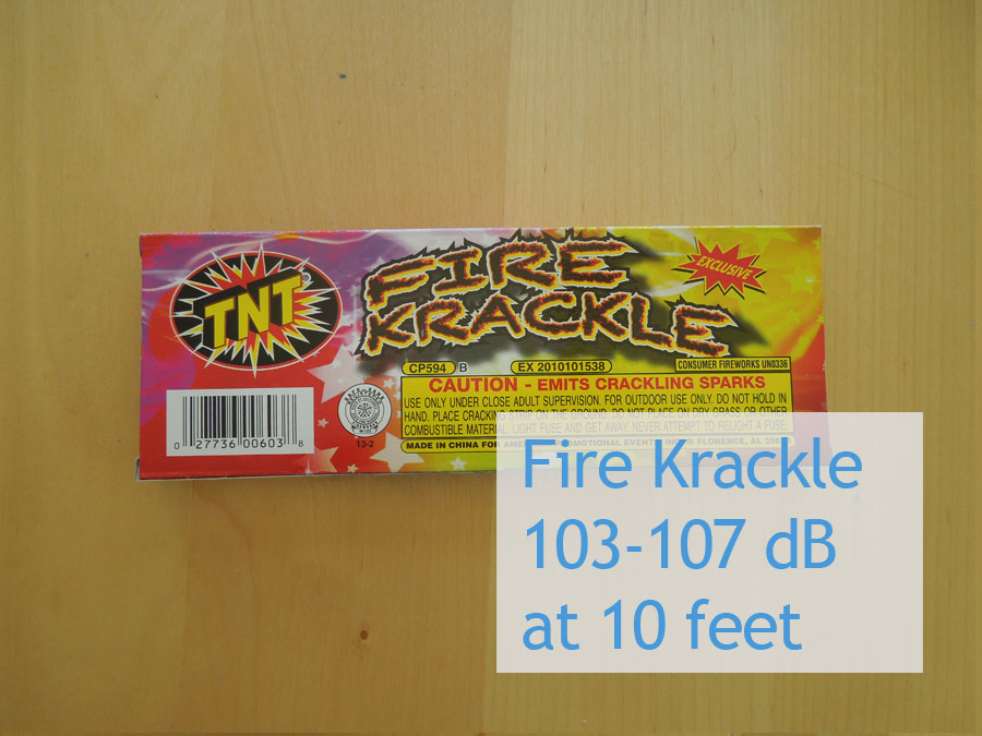 Fire Crackle Sound Level