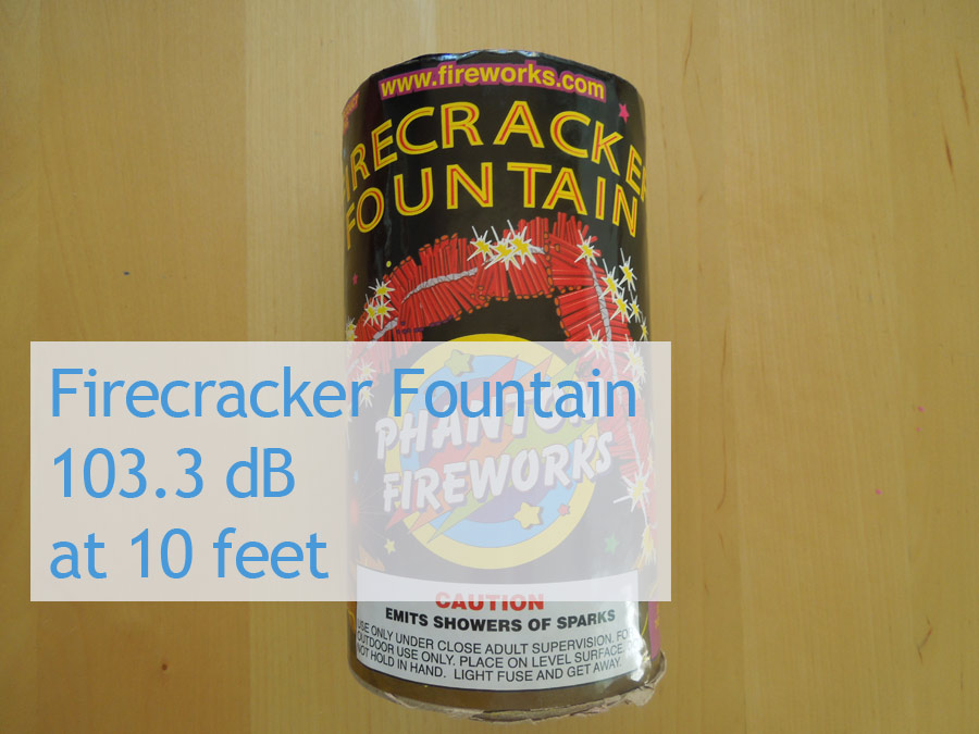 Firecracker Fountain sound level