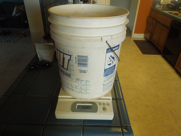 How Much Does a 5 gallon bucket weigh?
