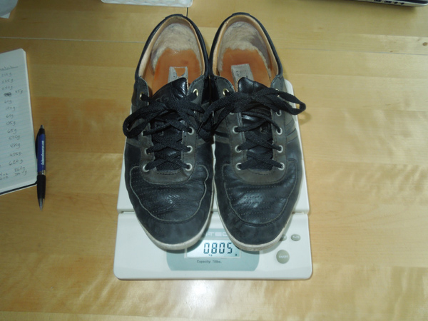 How Much Does a mens shoes weigh