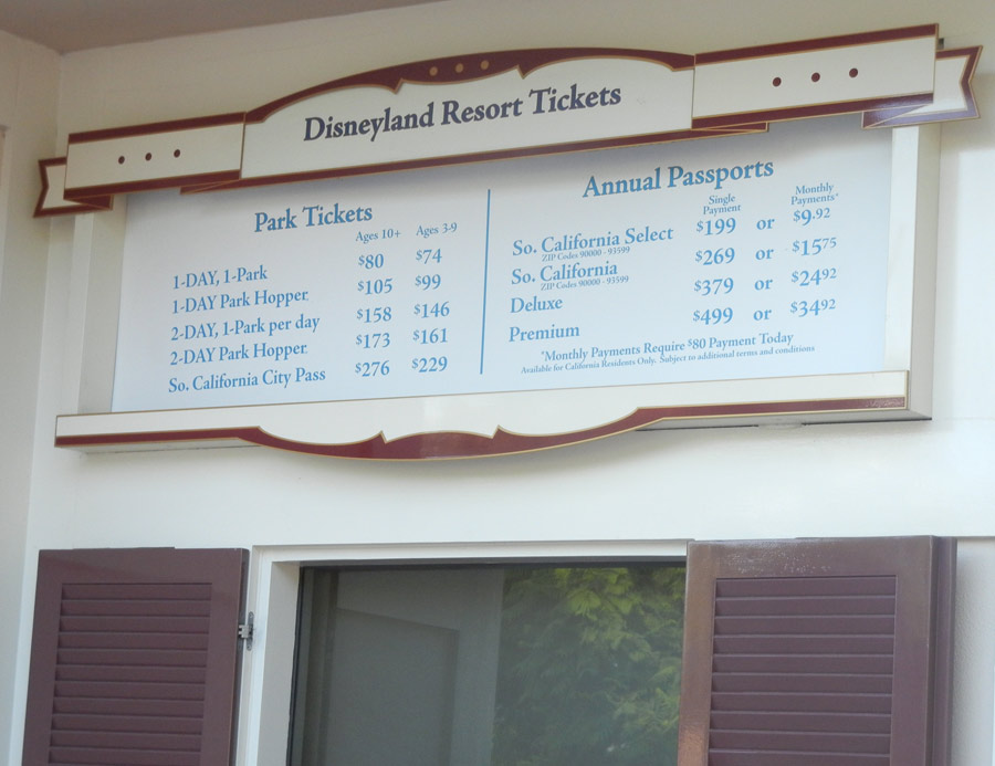 Food Menu Prices in Disneyland
