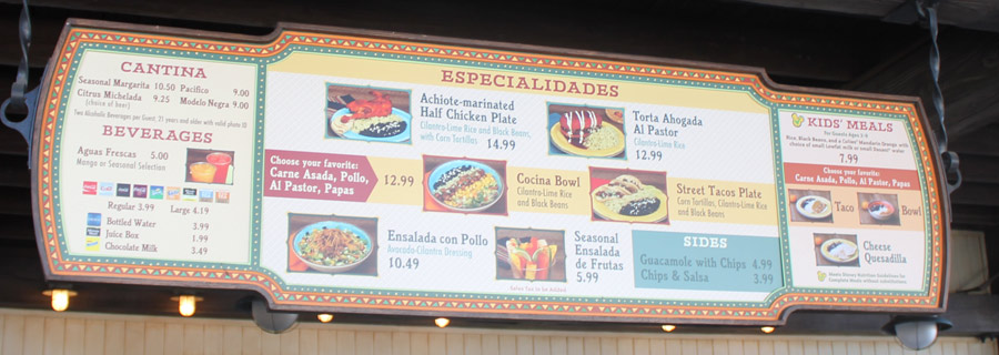 Food Menu Prices in Disneyland