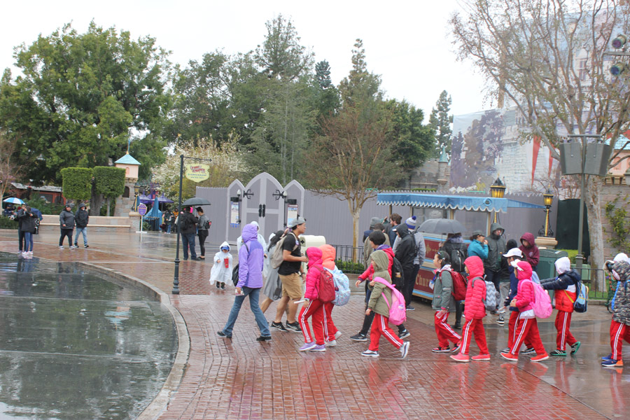 Disneyland in the rain