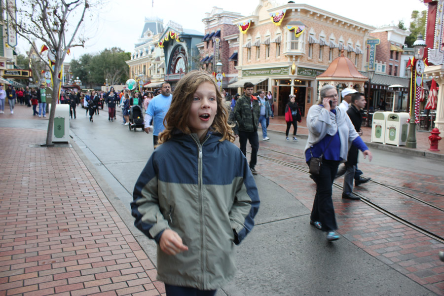 Disneyland in the rain