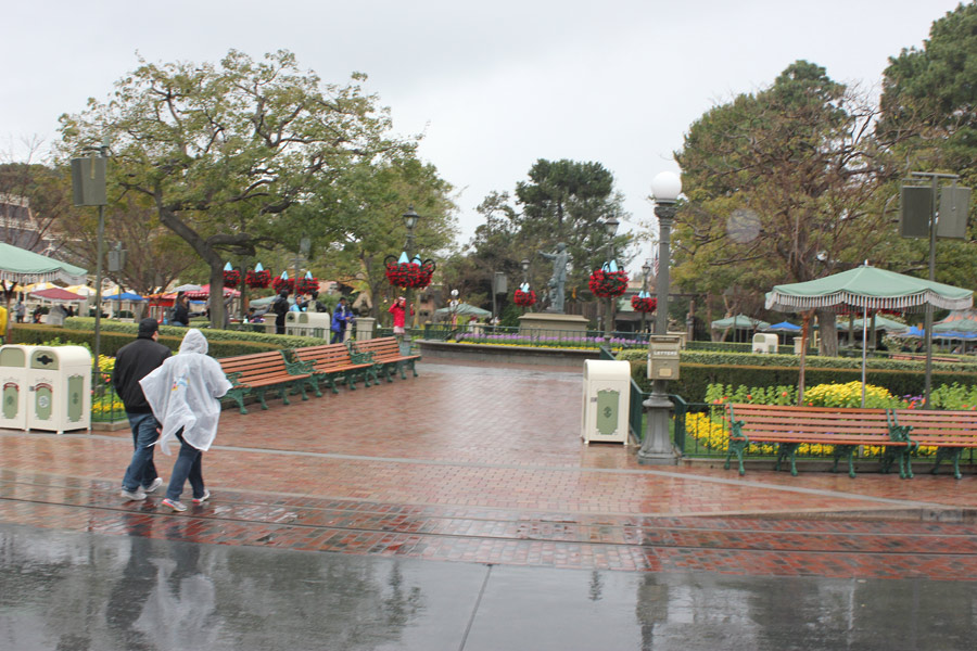 Disneyland in the rain