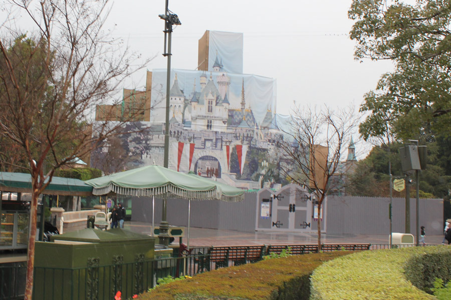 Disneyland in the rain