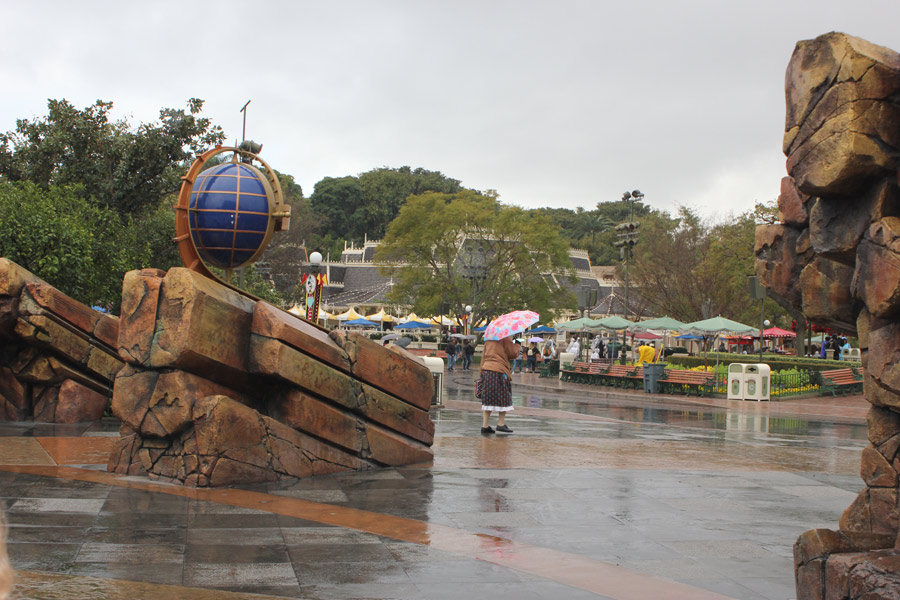 Disneyland in the rain