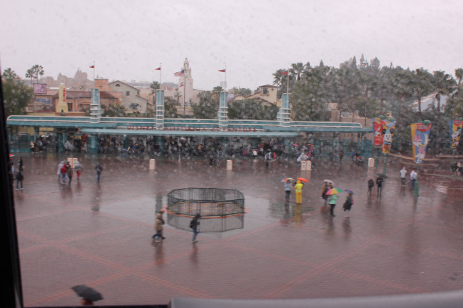 Disneyland in the rain